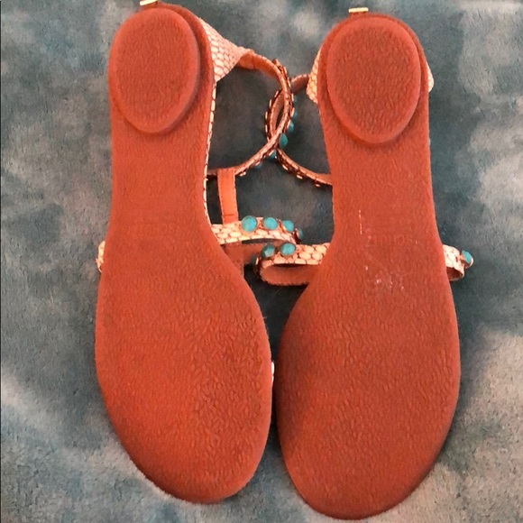 NWOT Schutz embellished snakeskin sandals - Picture 4 of 5